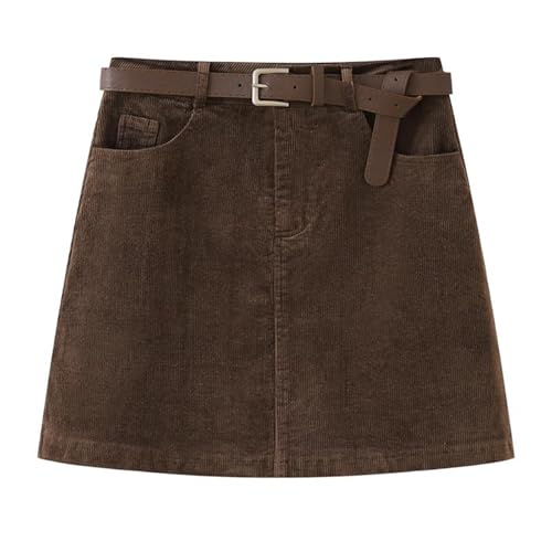 Women's Vintage Wool Mini Skirt Fall Winter High Waist A-Line2