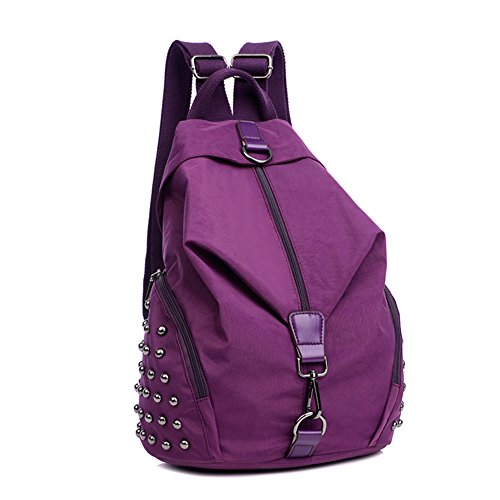 Sacs à main mode avec détails de rivet et sac à dos casual polyvalent de couleur