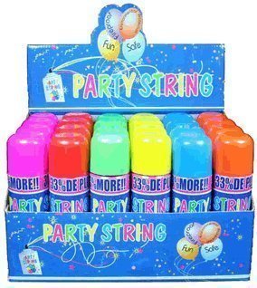 Blue Box Party String - not Silly String - 24 Cans by Balloon Emporium [Toys & Games]