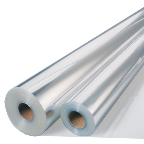 Papier cadeau folia transparent sans motif 700mm rouleau 100m film emballage fleuriste et colis