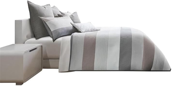 Aico Amini Ultra 8 pc King Duvet Set in Grey