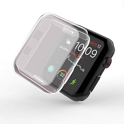 Smilelane wcase-c18 Case, iwatch Screen Protector All-Around Ultra-Thin Soft Transparent Cover for Apple Watch Series 3-0.3 mm