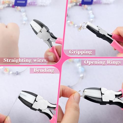 LEONTOOL Flat Nose Pliers for Jewelry Making with 2 Replacement Tips - Image 2