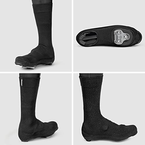 GripGrab Flandrien Waterproof Knitted Road Cycling Shoe Covers High Cut Windproof Insulating Zipperless Aero Overshoes3