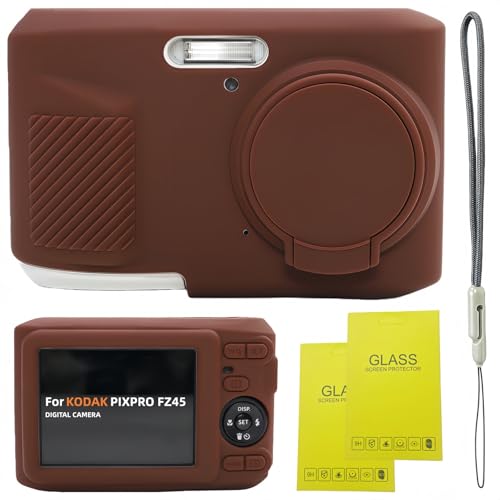 Funda de silicona para Kodak PIXPRO FZ45 marrón