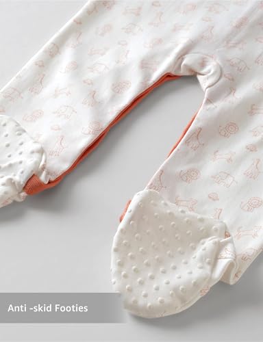 Image of Amazon Brand - Symbol Unisex 100% Cotton Full Sleeve Baby Sleepsuits (Available in Pack of 3 & 6)
