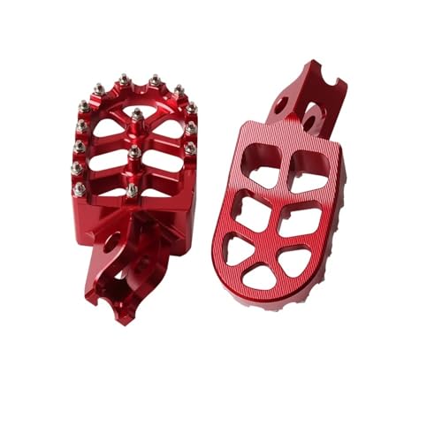 Pédales moto CRF450RX antidérapantes rouge pour un grip maximal en course