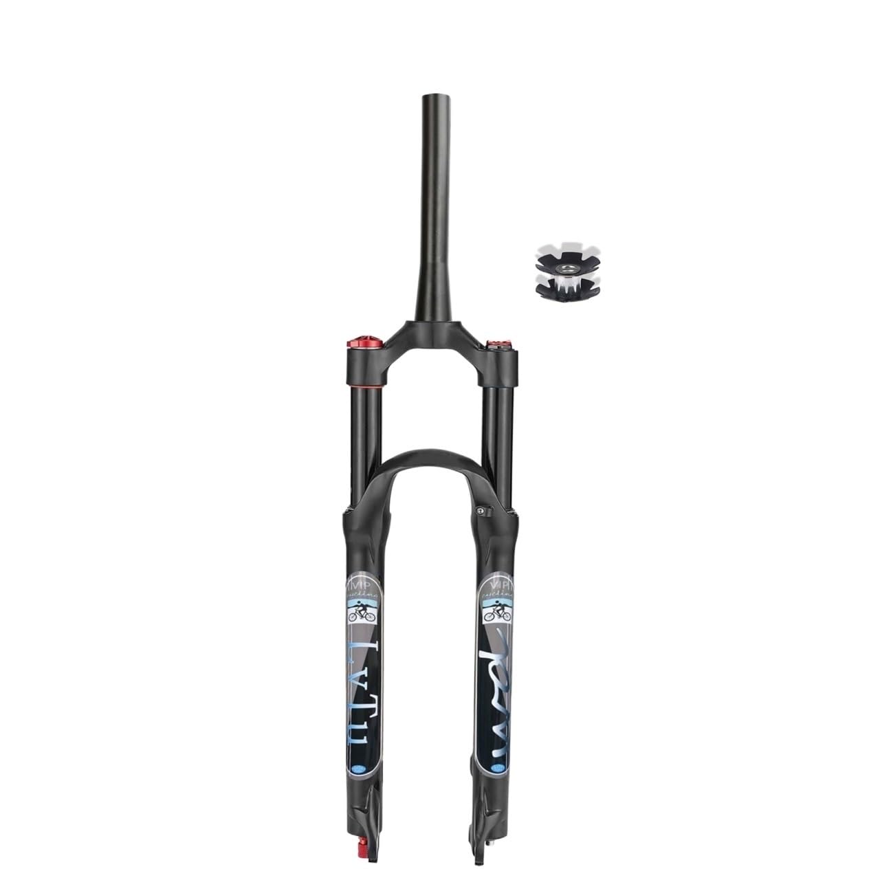 Aleación de Magnesio Horquilla de Suspensión MTB, 26/27,5/29 Pulgadas Recorrido 140mm Horquilla Delantera para Bicicleta de Montaña con Ajuste de Rebote(Tapered Manual Lockout,27.5)
