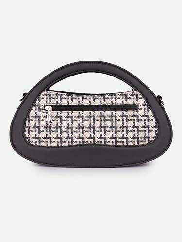 Image of ZOUK Nadia Sling Bag for Women - Stylish Crossbody with Cutout Top Handle | Handcrafted Shoulder Bag with Multiple Pockets & Water-Resistant Lining | Formal & Casual Use |