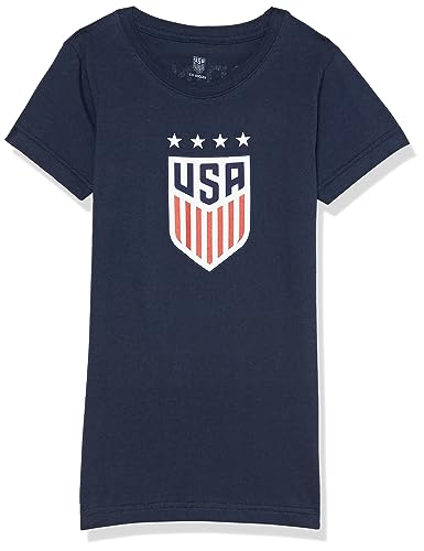 Outerstuff USA National Team Name and Number tee Camiseta, Azul Marino, M para Niñas