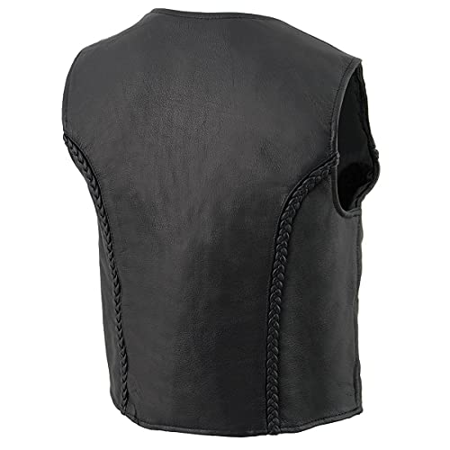 Image of Milwaukee Leather Premium Motorcycle Biker Rider Leather Vest for Women |LKL|ML|MLL|SH