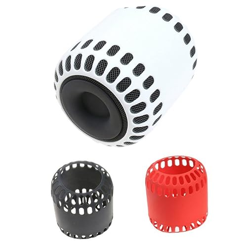 CAXUSD Funda Protectora Silicona para Altavoz Inteligente Resistente Arañazos Antideslizante Compatible Diseño Elegante Rojo