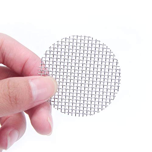 esowemsn 25pcs Round Stainless Steel Flower Pot Hole Mesh Pad 4.5cm Diameter Bottom Grid Mat Prevent Soil Loss Leak-Proof Pad Anti-Corrosion Breathable Net