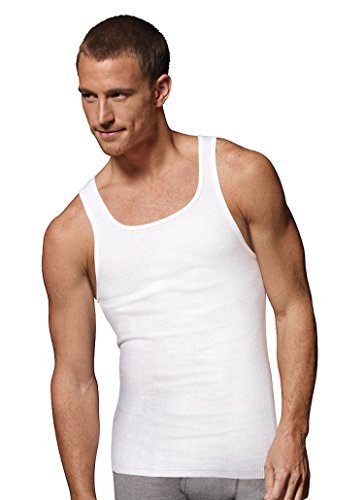 Hanes Men's Tall TAGLESS ComfortSoft Tank Undershirt 3-Pack - XLT, White