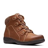 Clarks Women's Carleigh Jade Ankle Boot, Dark Tan Nubuck, 9 Narrow