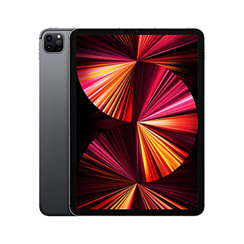Image of Apple iPad Pro (3rd Generation, 11-inch, 2021), 128GB, Wi-Fi + Cellular, Space Gray (Renewed Premium)
