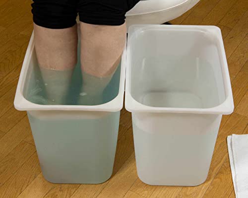 2x Fußbad-Schüssel Höhe 33cm für Waden Wechselbäder, Kosmetex...