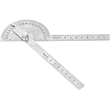 Stainless Steel Adjustable Angle Protractor - 0-180 Degree Two Arm Ruler Woodworking Machinist Measure Tools for Woodworking and Engineering