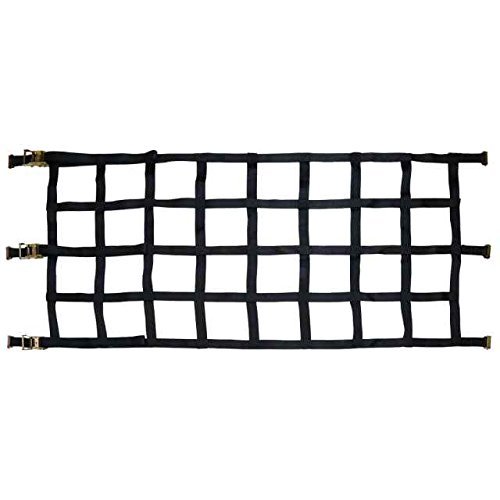 US Cargo Control E Track Cargo Net (82" x 42") with Ratchets and E-Track Fittings, 12,000 LBS Break Strength - Adjustable Heavy Duty Trailer Net for Cargo Securement in Trailers and Moving Vans