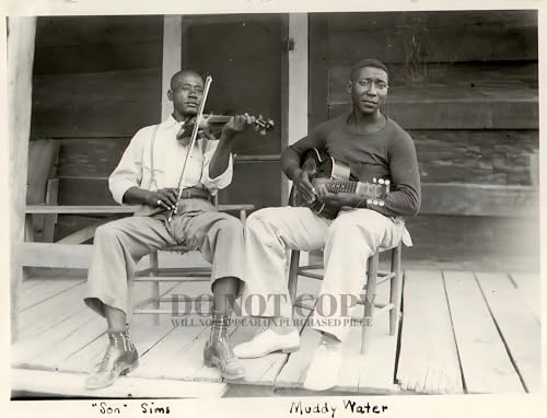 Foto de Muddy Waters y Son Sims 8x10, retrato de Delta Blues de 1941