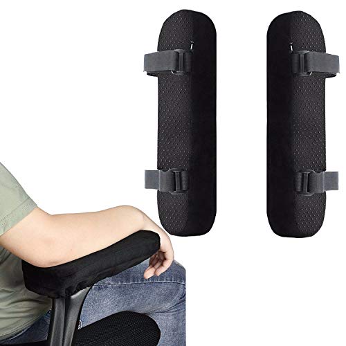 StyleZ A Pair Office Chair Armrest Pad Elbows and Forearms Pressure Relief Memory