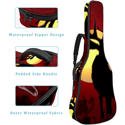 Housse imperméable pour guitare acoustique avec double bandoulière et poche Motif rétro, Multicolore 10., 42.9×16.9×4.7… - Les Beatles, Paul McCartney, John Lennon, RIngo Starr, George Harrison Housse imperméable pour guitare acoustique avec double bandoulière et poche Motif rétro, Multicolore 10., 42.9x16.9x4.7… – Image 5