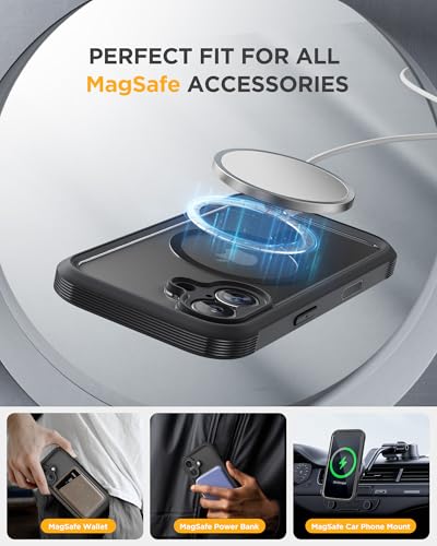 Image of Miracase for iPhone 17 Case with Privacy Screen Protector, Black