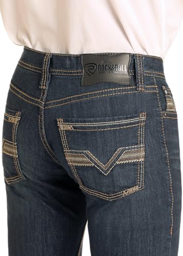 Rock & Roll Denim Men's Slim Fit Small V Straight Leg Jeans4
