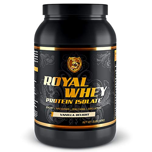 RSN Royal 100% Isolate Protein Powder | 27g Protein Isolate | 0 Sugar | 1g Carbs | 2 lbs | 30 Servings | Vanilla