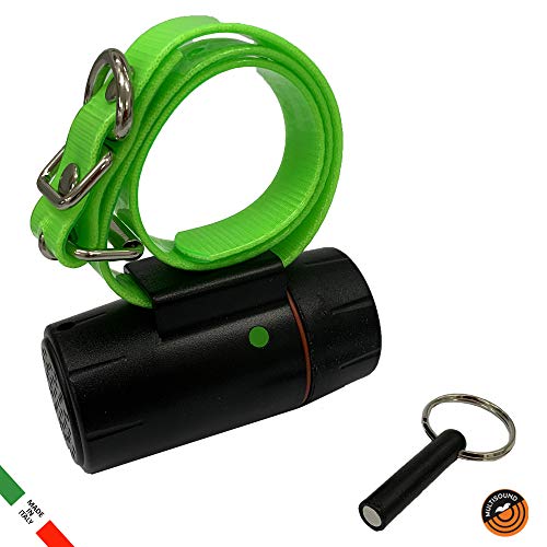 MultiSound TeleBeeper-11 Collare Beeper manuale per Cane da Caccia. Totalmente Impermeabile e Udibile da Grandi Distanze. (Verde Manuale)