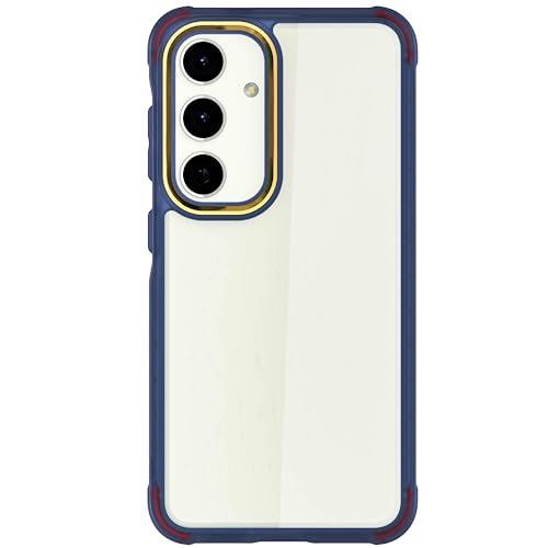 Image of Ghostek Covert Samsung Galaxy S24 Case Clear with Military Grade Shockproof Protection, Non-Slip Grip, Protective Silicone Phone Cover Designed for 2024 Galaxy S24 (6.2 inch) (Blue)