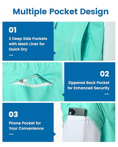 Image of maamgic Mens Swim Trunks with Compression Liner 7 Inch Inseam Mens Bathing Suit Quick Dry Swimming Trunks Swimsuit