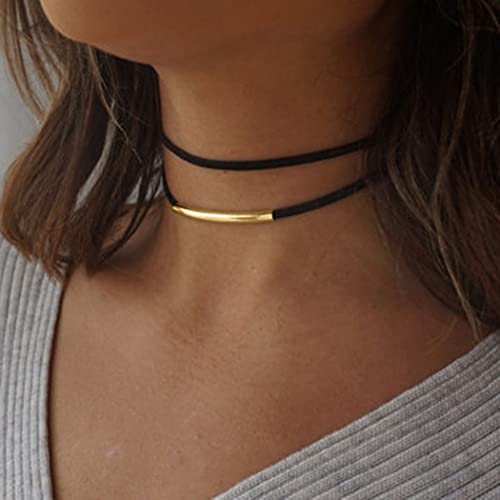 Black Collar Necklace Velvet Choker Necklaces Fashion Punk Jewelry for Women