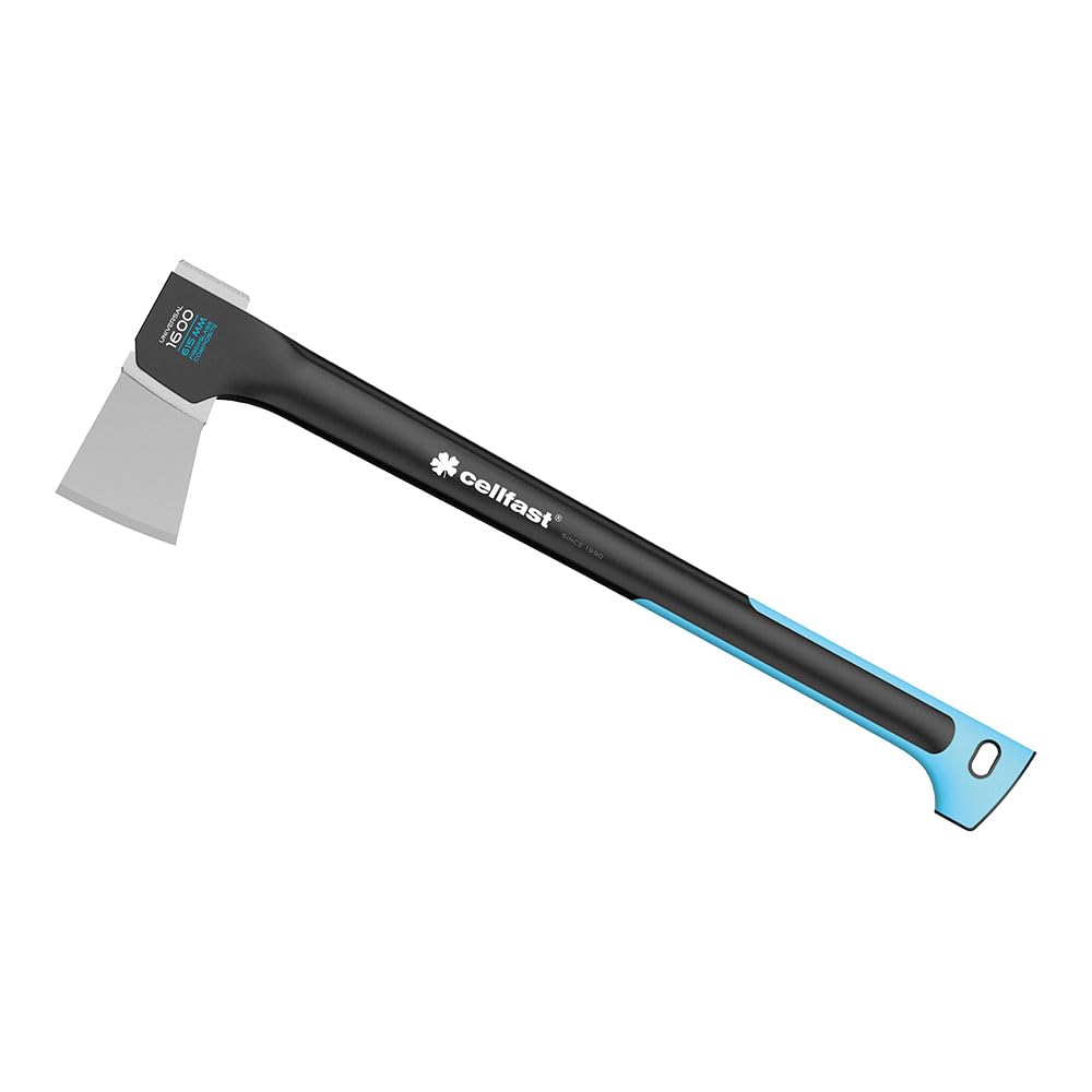 Cellfast Universal Axe U1600 ENERGO™, 1.6 kg, 615 mm, for Joinery Cutting Branches, Bushes and Small Trees