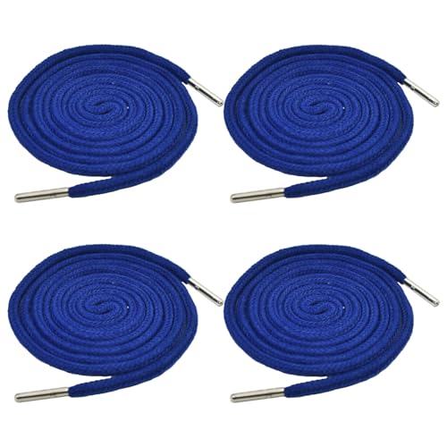 4 Stück Kordel für Jogginghose, 130 cm Kordelzug für Hoodie Polyester Band Universal Kordelenden Metall Ersatz-Saiten für Jacken Sweat Shirt Shorts Sporthosen Handtaschen (Blau)