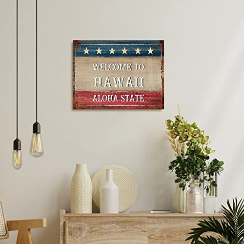 Impression toile Hawaii Aloha State 30x40cm idée cadeau maison - 4