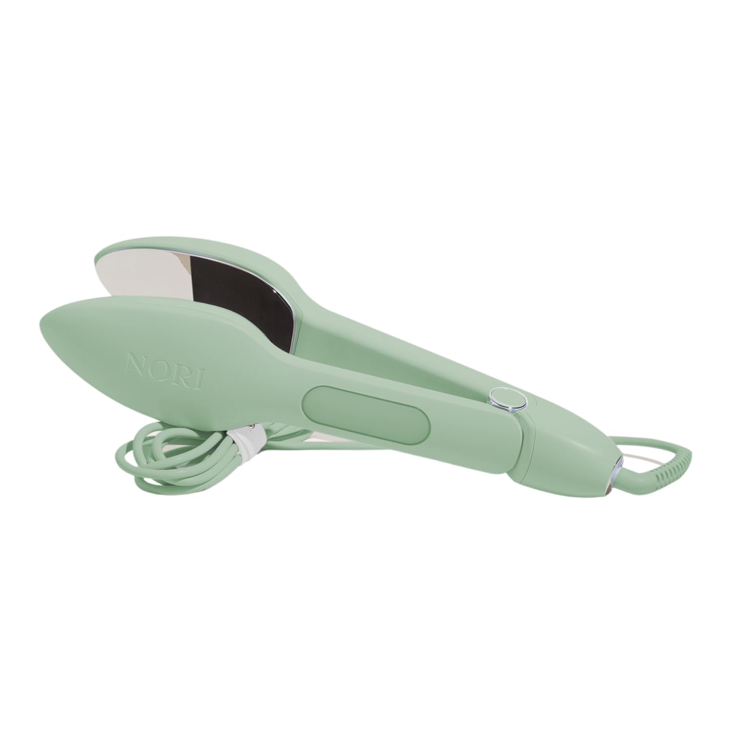 Plancha de vapor de viaje Nori Press Plancha de mano con función de vapor opcional No requiere tabla de planchar Fácil de usar con 6 configuraciones de tela Elimina arrugas Manual del usuario incluido Verde