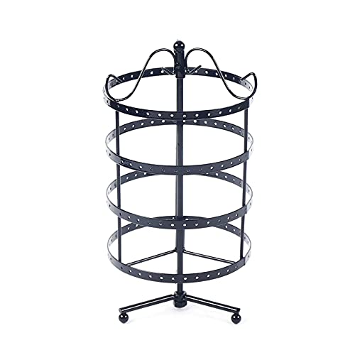 4 couches 144 trous boucle d'oreille bijoux présentoir 360 support de support rotatif organisateur Cover