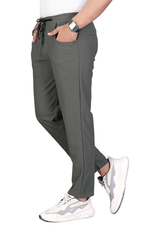 Image of HOODMASTER Men's Polyester Blend Track Pant with Drawstring Classic Style Regular Fit Solid Pattern and Standard Length | Mens Casual Daily Use Track Pants | Soft Fabric Modern Casual Track Pant