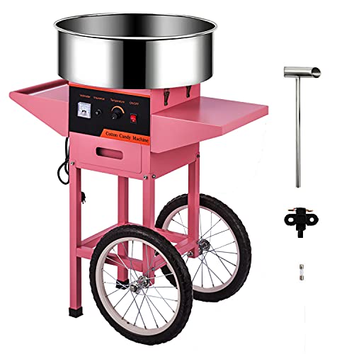 Commercial Cotton Candy Machine w/Cart Electric Cotton Candy Floss Maker - 110V for the Perfect Party Favor for Birthdays, School function, or Social Events.Γ―ΒΌΛPinkΓ―ΒΌβ° (With wheels, Pink) Commercial Cotton Candy Machine w/Cart Electric Cotton Candy Floss Maker - 110V for the Perfect Party Favor for Birthdays, School function, or Social Events.Γ―ΒΌΛPinkΓ―ΒΌβ° (With wheels, Pink)