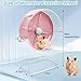 kathson Hamster Exercise Wheel 7.87 in Silent Spinning Running Wheels with Stand for Hamsters, Gerbils, Mice and Other Small Pets (Pink)