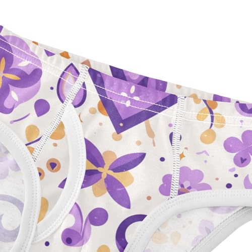 KLL Mardi Gras Carnival Purple Holiday Pattern Toddler Boys' Comfort Briefs Underwear Cute Children Panties4
