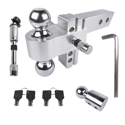 Heavy Duty Adjustable Trailer Hitch Device - Fits 2" Receiver,
