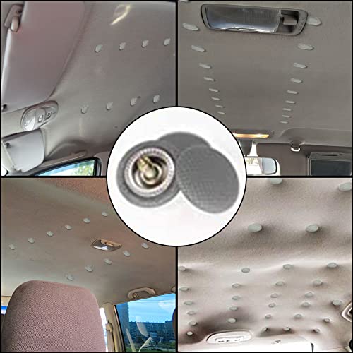 Grapas Techo Coche, Chinchetas Techo Coche, 65 Piezas Techo Coche Despegado, Botones Reparación Techo Coche, Kit Reparacion Techo Coche Despegado, Fijación al Techo del Coche, Gris - imagen 7