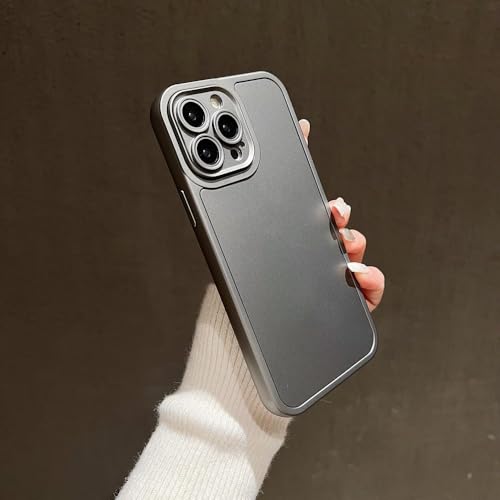 Coque iPhone 15 Pro silicone souple antichoc gris mat protection objectif appareil photo