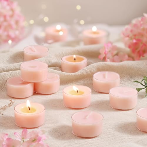 Bougie votive d'aromathérapie Sakura Blush 100 % cire de palmier à combustion longue durée