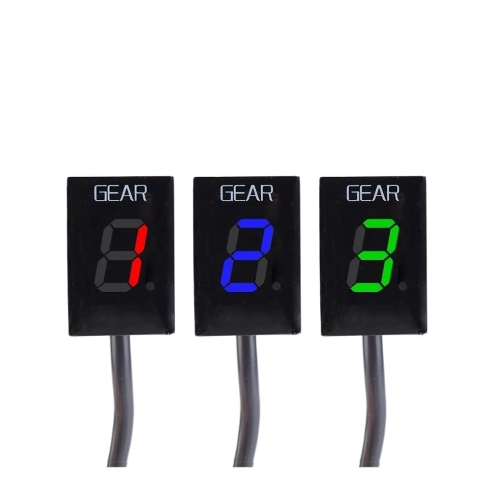 Indicatore Digitale di Marcia per Moto Estrella Tutti Gli Anni Indicatore di Marcia a 6 Livelli 1-6 Misuratore Digitale di Marcia per Moto (Blu-HB)
