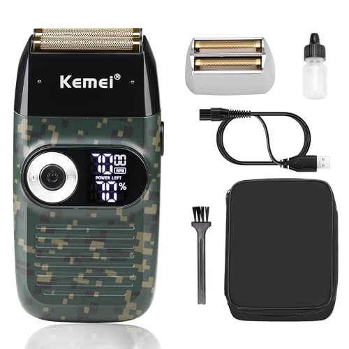 KEMEI 2027 Maquinilla de Afeitar para Hombres, Afeitadora de láminas