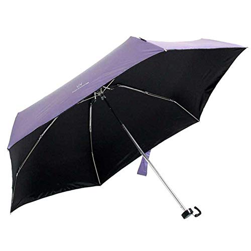 Preisvergleich Produktbild Sonnenschirm Regenschirm Creative Mini Pocket Folding Sonnenschirm Regenschirm Regen Frauen Schwarz Beschichtung Uv-Schutz Regenschirm Mädchen wasserdichte Regenschirme Männer Lila