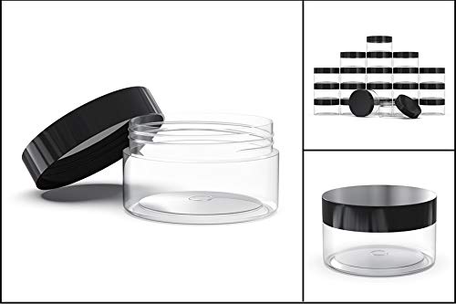 4Oz Plastic Containers With Lids 50 Pack Bpa Free, Bulk Clear Empty Refillable Round Sugar Scrub Small 4 Oz Plastic Jars With Lids For Cosmetics, Lotions, Body Butters, Liquid Slime & Beauty Products #TOP3